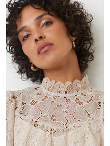 Suncoo Lucia Lace Top in Cream