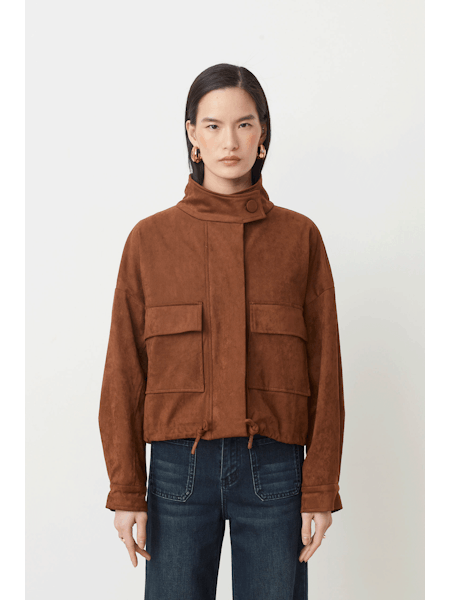Suncoo Dorian Jacket in Chocolate Brown
