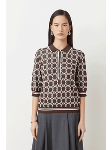 Suncoo Paolo Polo Cardigan in Brown
