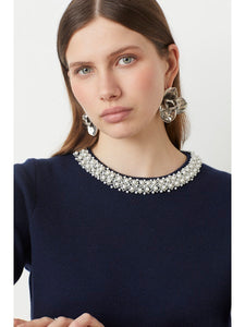 Suncoo Pearl Sweater in Navy