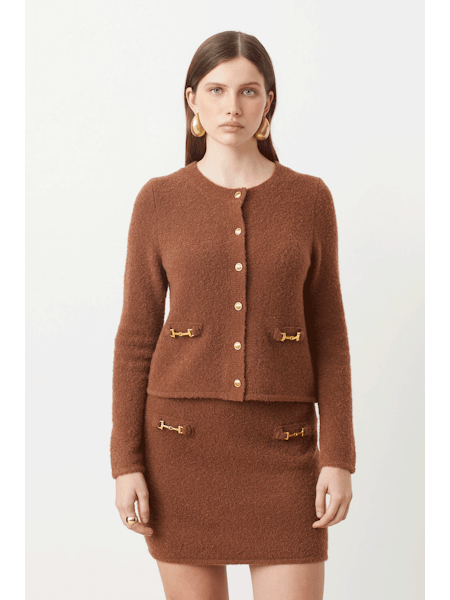 Suncoo Galia Cardigan in Chocolate Brown