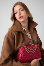 Load image into Gallery viewer, Guess Giully Top Handle Flap Bag in Cherry Red
