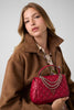 Guess Giully Top Handle Flap Bag in Cherry Red