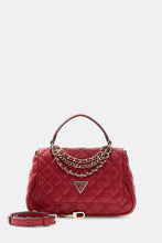 Load image into Gallery viewer, Guess Giully Top Handle Flap Bag in Cherry Red
