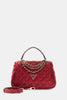 Guess Giully Top Handle Flap Bag in Cherry Red