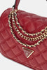 Guess Giully Top Handle Flap Bag in Cherry Red