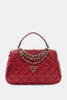 Guess Giully Top Handle Flap Bag in Cherry Red
