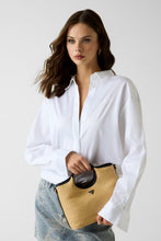 Load image into Gallery viewer, Guess Kirsten Satchel Bag in Natural/Black
