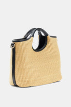 Load image into Gallery viewer, Guess Kirsten Satchel Bag in Natural/Black
