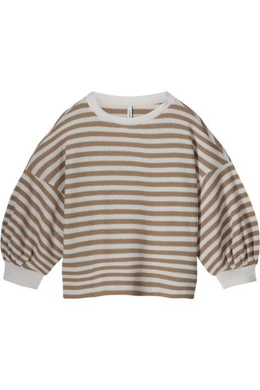 Summum Khaki Lurex Stripe Sweater