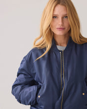 Load image into Gallery viewer, Summum Navy Noir Bomber Jacket
