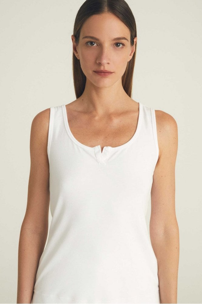 Rosso35 Sleeveless Tank Top in White