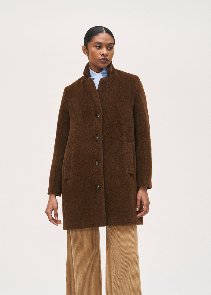 Rosso35 Alpaca 3/4 Jacket in Cinnamon