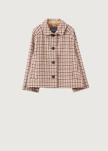 Load image into Gallery viewer, Rosso35 Cropped Check Jacket in Navy &amp; Tan
