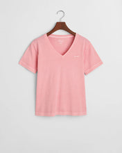 Load image into Gallery viewer, Gant Sunfaded V-Neck T-Shirt in Geranium Pink
