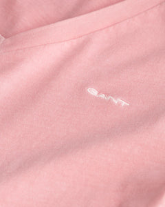 Gant Sunfaded V-Neck T-Shirt in Geranium Pink