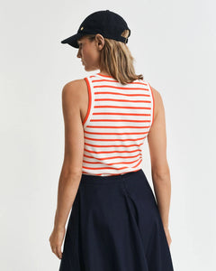 Gant Striped Tank Top in Orange/Red