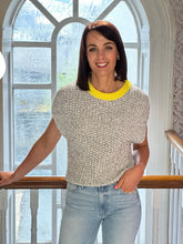 Load image into Gallery viewer, Fabiana Filippi Grey Sweater with Yellow Trim
