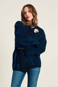 Pom Midnight Blue Cardigan