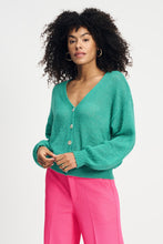 Load image into Gallery viewer, Pom Green Cardigan
