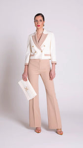 Edas Trucco Contrast Blazer in Burro/Sand