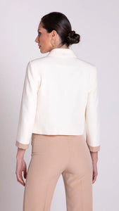 Edas Trucco Contrast Blazer in Burro/Sand