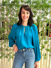 Load image into Gallery viewer, Suncoo Lavi Blouse in Teal
