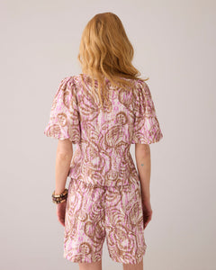 Summum Bow Tie Print Blouse