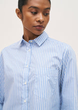 Load image into Gallery viewer, Rosso35 Blue Stripe Shirt
