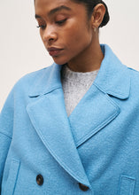 Load image into Gallery viewer, Rosso35 Blue Wool Cropped Jacket
