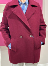 Load image into Gallery viewer, Cinzia Rocca double Breasted Boiled Wool PeaCoat
