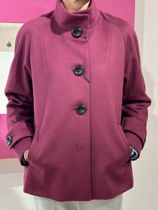 Cinzia Rocca Wool Jacket in Burgundy