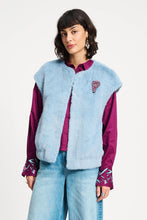 Load image into Gallery viewer, Pom Blue Fur Gilet
