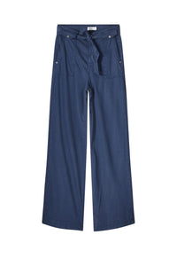 Summum Wide leg Trousers in Navy