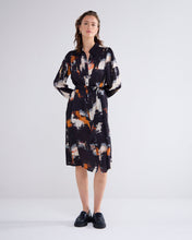 Load image into Gallery viewer, Summum Black &amp; Orange Shirt Dress
