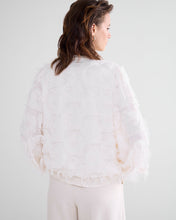 Load image into Gallery viewer, Summum Winter White Fluffy Blouse With Fringing
