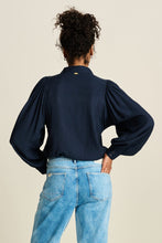 Load image into Gallery viewer, Pom Sparkle Midnight Blue Blouse
