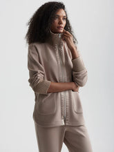 Load image into Gallery viewer, Varley Niamh Zip Through in Light Taupe
