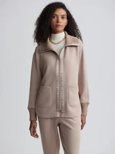 Load image into Gallery viewer, Varley Niamh Zip Through in Light Taupe
