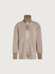 Varley Niamh Zip Through in Light Taupe