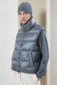 Peserico Puffy Vest in Slate