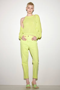 Luisa Cerano Straight Leg Jeans in Lime