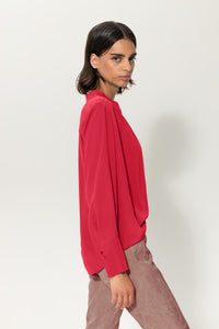 Luisa Cerano Blouse with Pleat Details