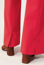 Load image into Gallery viewer, Luisa Cerano Bootcut Pants with Slit Hem in Deep Red
