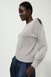 Luisa Cerano Cut Out-Sweater with Shimmer
