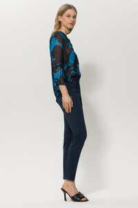 Luisa Cerano High Stretch Skinny Denim in Navy