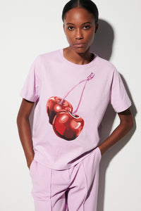 Luisa Cerano T-Shirt with Cherry Print