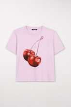 Load image into Gallery viewer, Luisa Cerano T-Shirt with Cherry Print
