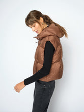Load image into Gallery viewer, Mos Mosh Kiara Tally Down Vest in Downtown Brown
