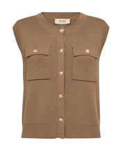 Load image into Gallery viewer, Mos Mosh Ayana Wool Knit Vest in Dark Camel
